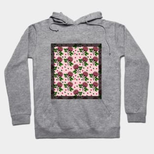 Graphic Tee Pink Lotus Flower Pattern Hoodie